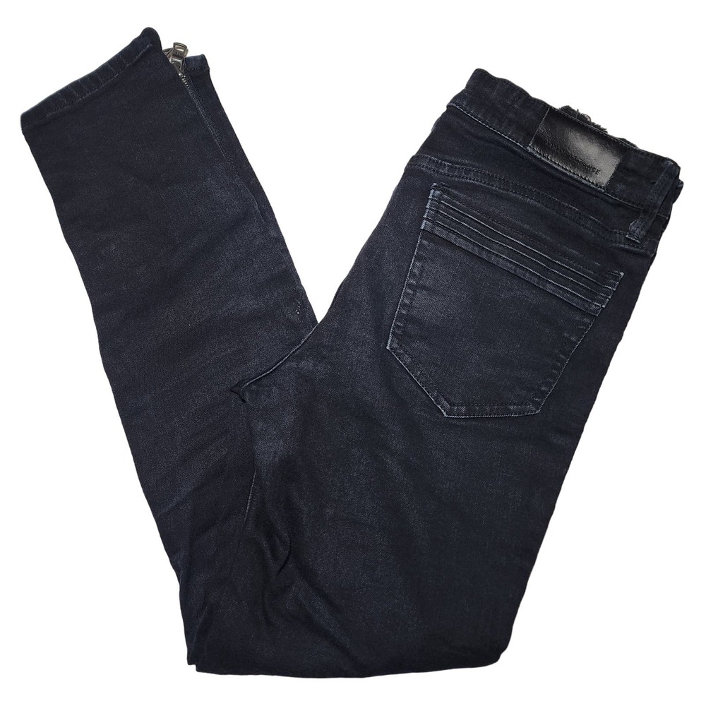 Armani Exchange Cropped Skinny Jeans High Waisted Ankle Zip Womens Size 28